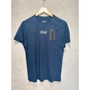 Rawgear Camo Design Performance Tee T-shirt Navy Mens Size Small‎ NWT